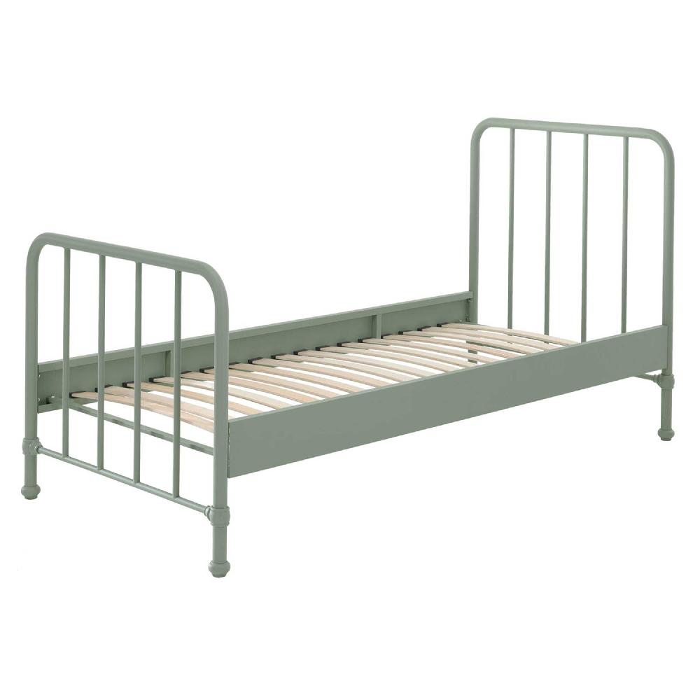 Emob Eenpersoonsbed Bronxx Metaal 90x200 - Mat Olijfgroen