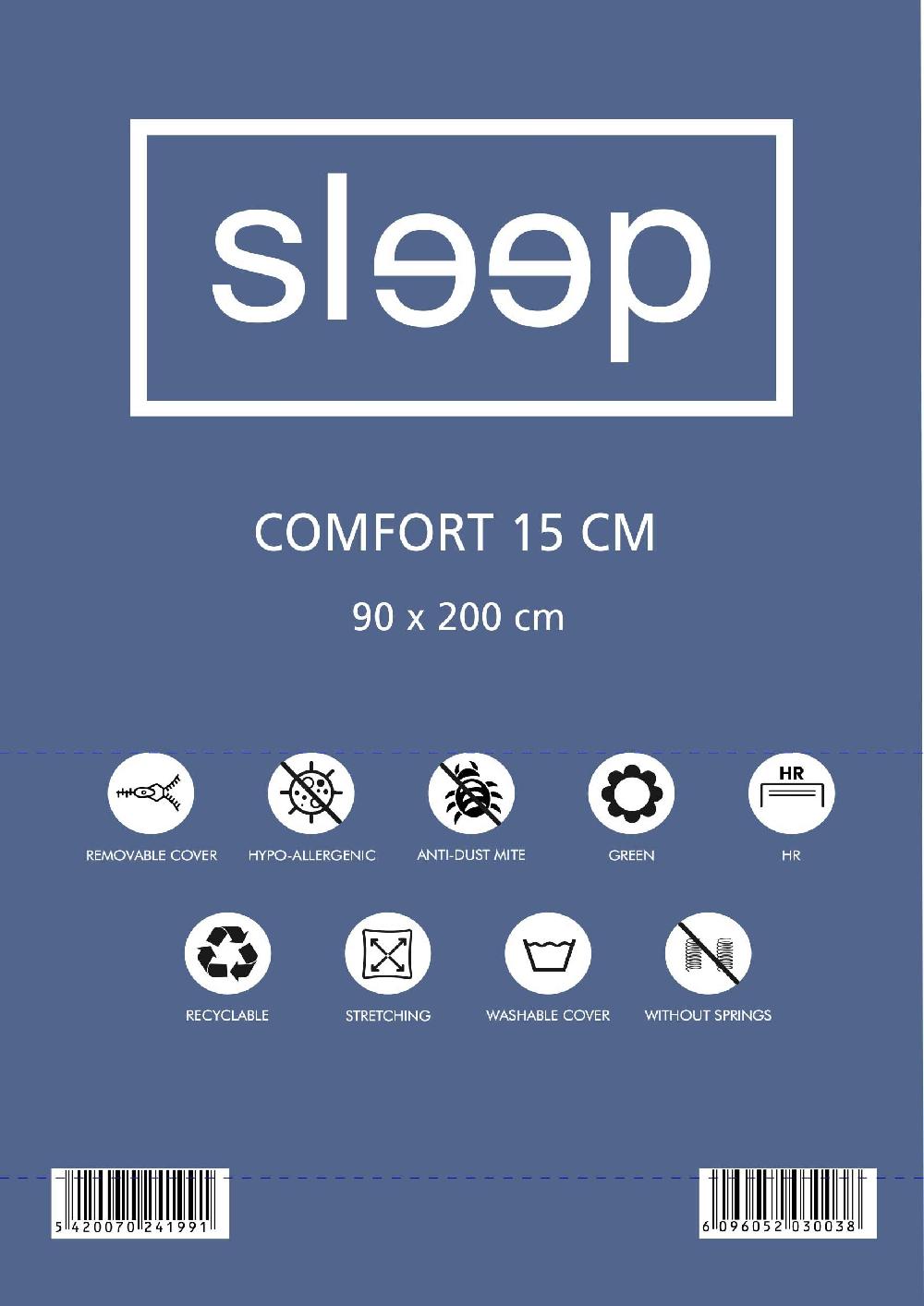 Emob Eenpersoonsmatras Comfort 90x200x15cm - Koudschuim