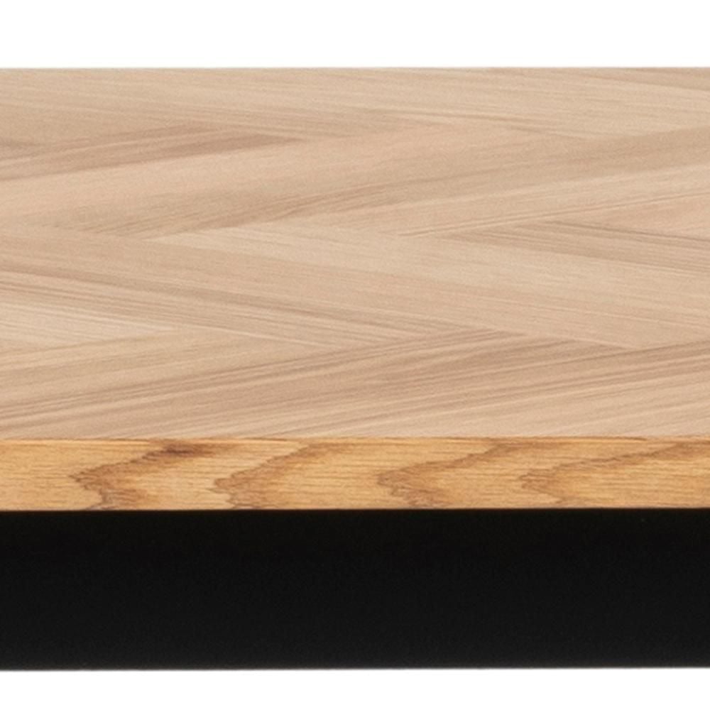 Emob Eettafel Brian 180cm Rechthoekig Visgraat - Eiken Decor/zwart