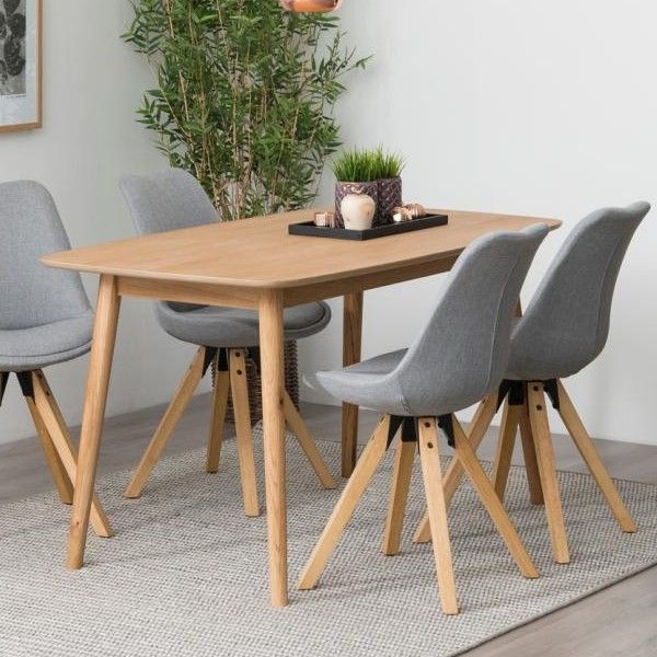 emob Eettafel Nalini 150x80cm eikenhout en eikfineer