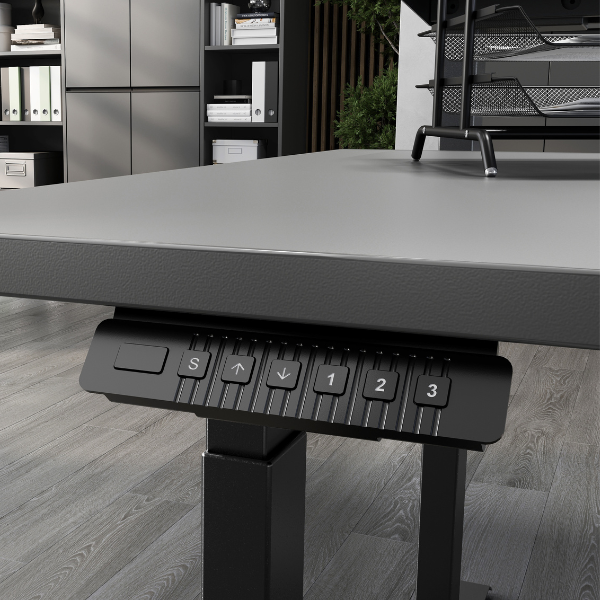 Emob Elektrisch Verstelbaar Bureau Bogdan - 140x80x72-120cm - Antraciet