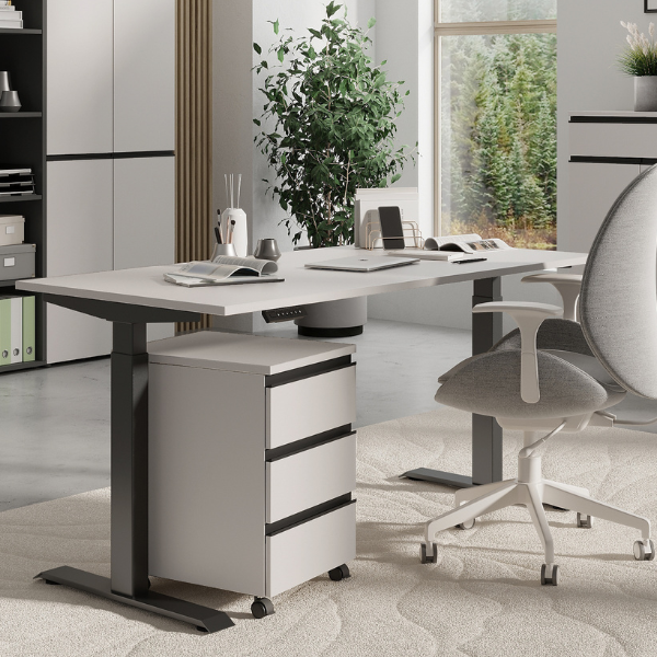 emob Elektrisch verstelbaar bureau Bogdan - 180x80x72-120cm - beige