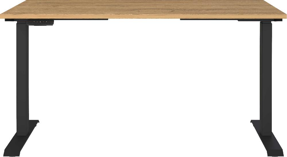 Emob Elektrisch Verstelbaar Bureau Cornel - 140x80x72cm - Eikdecor/zwart