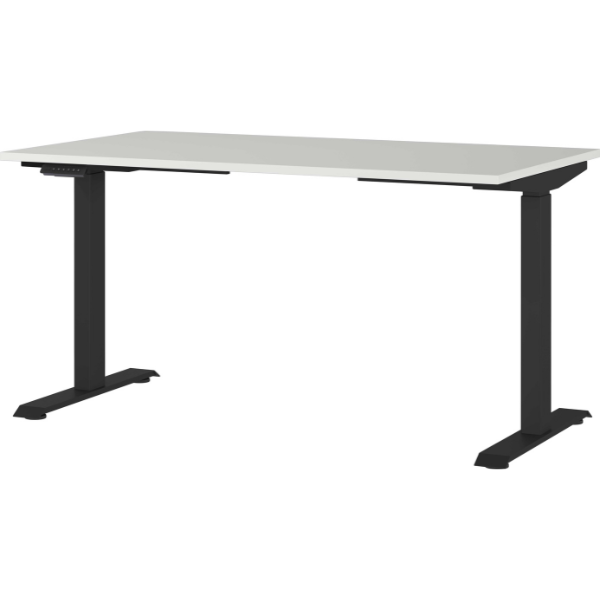 emob Elektrisch verstelbaar bureau Cornel - 140x80x72cm - lichtgrijs/zwart