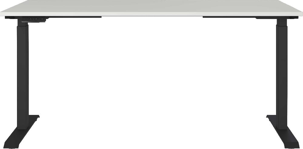 Emob Elektrisch Verstelbaar Bureau Cornel - 160x80x72cm - Lichtgrijs/zwart