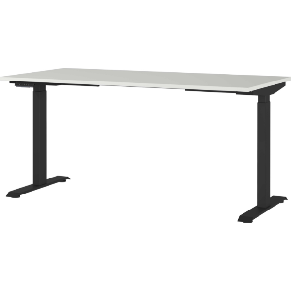 emob Elektrisch verstelbaar bureau Cornel - 160x80x72cm - lichtgrijs/zwart