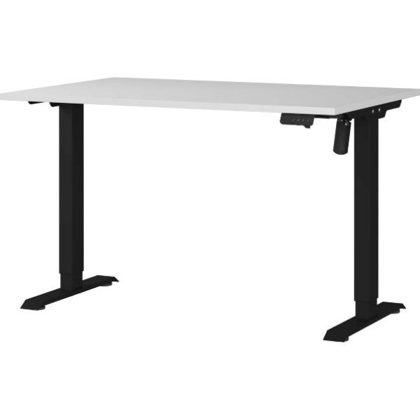 emob Elektrisch verstelbaar bureau Ergoflex - 120x80x120cm - lichtgrijs/zwart