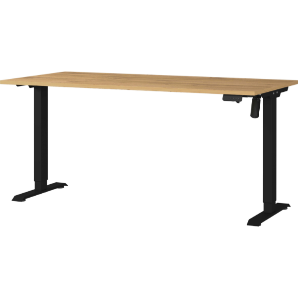 emob Elektrisch verstelbaar bureau Ergoflex - 160x80x120cm - eikdecor/zwart