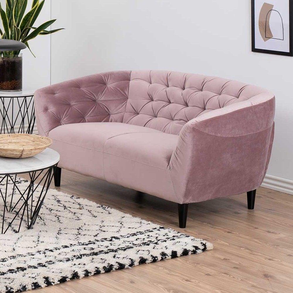 emob 2-zitbank Isiah 150cm - roze