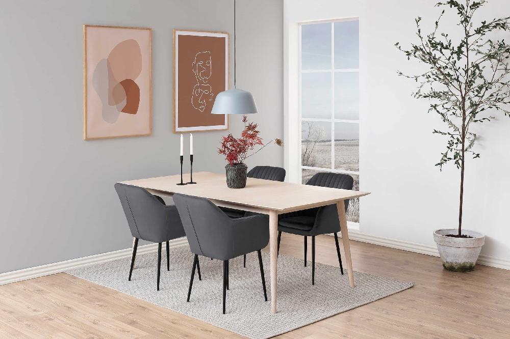 Emob Armstoel Hermeline - Donkergrijs/zwart