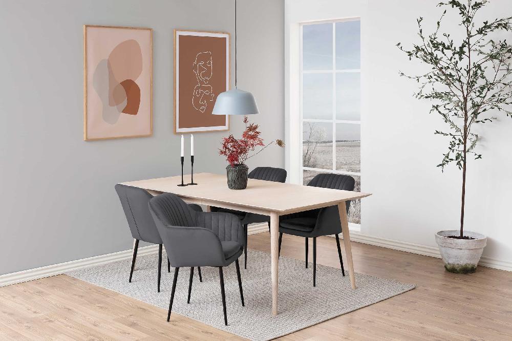 Emob Armstoel Hermeline - Donkergrijs/zwart