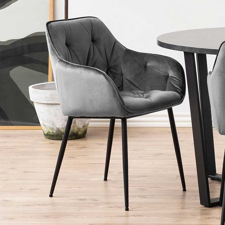 emob Armstoel Lynn - donkergrijs/zwart