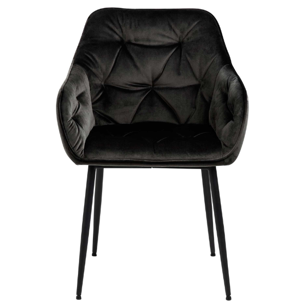 Emob Armstoel Lynn - Grijsbruin/zwart