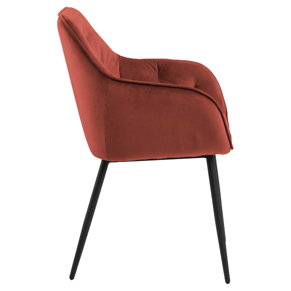 Emob Armstoel Lynn - Koraal/zwart