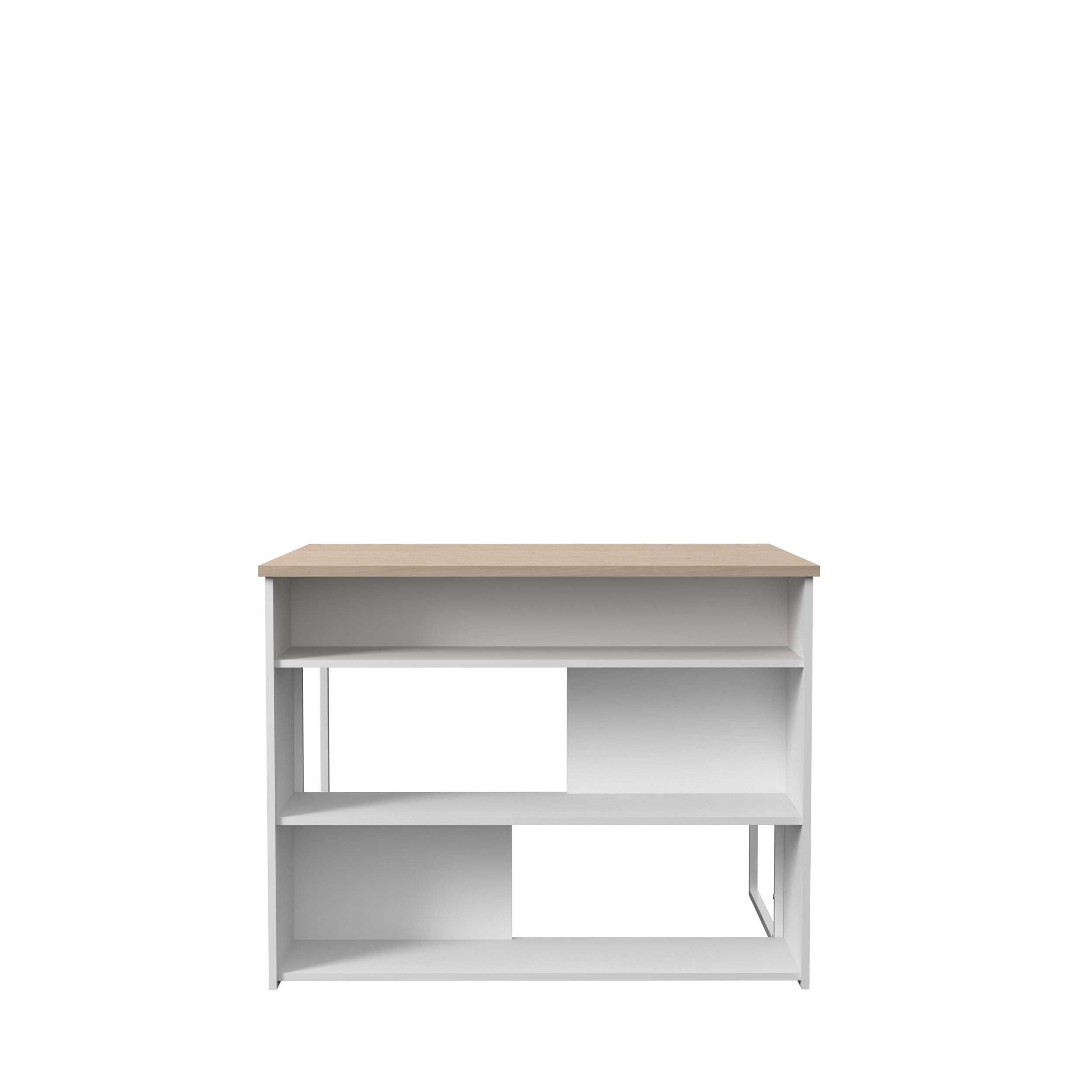 Emob Bartafel & Keukeneiland Slam 116cm - Eik/wit