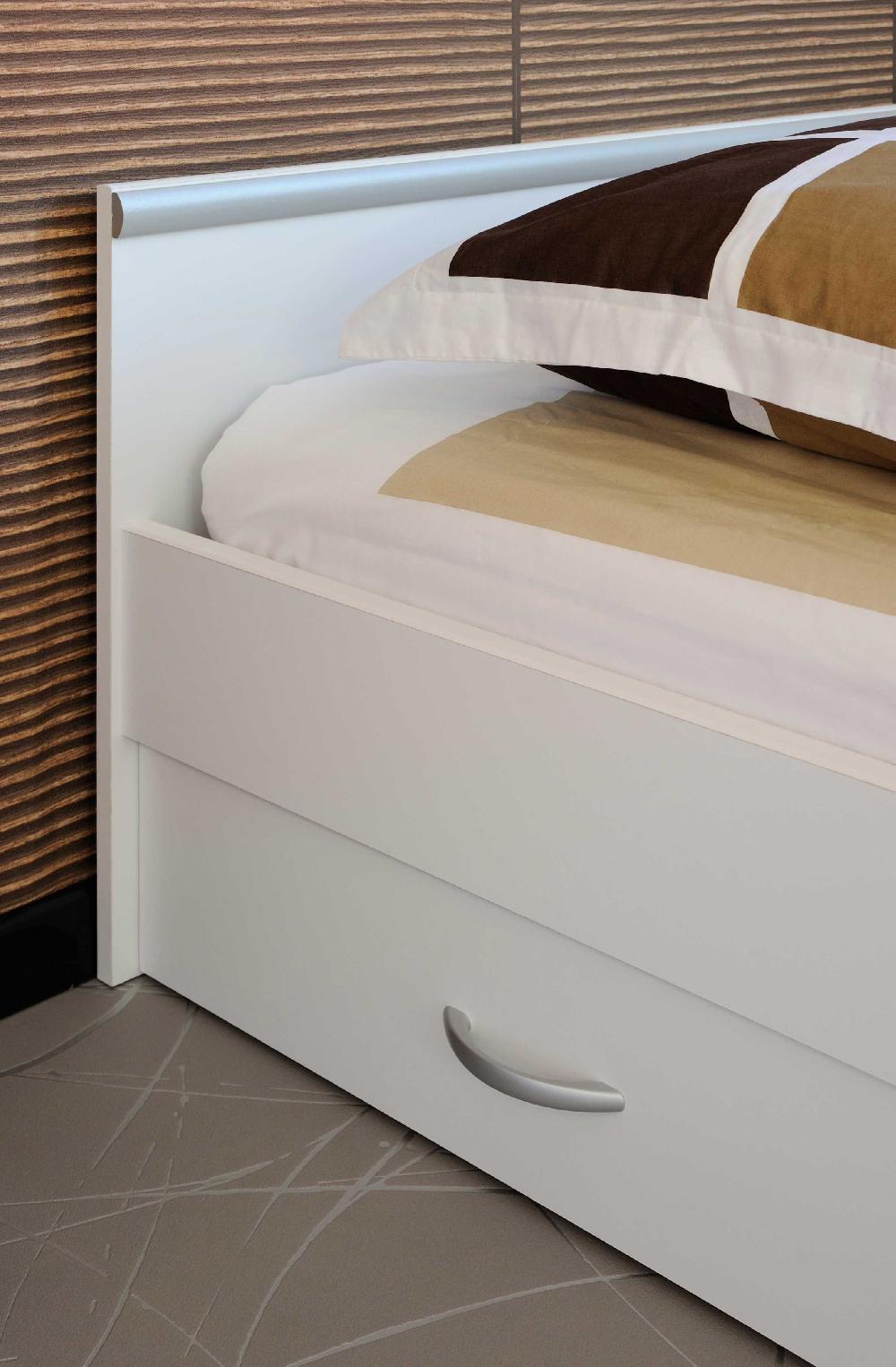 Emob Bed Alma 140x190cm Met Lades - Wit