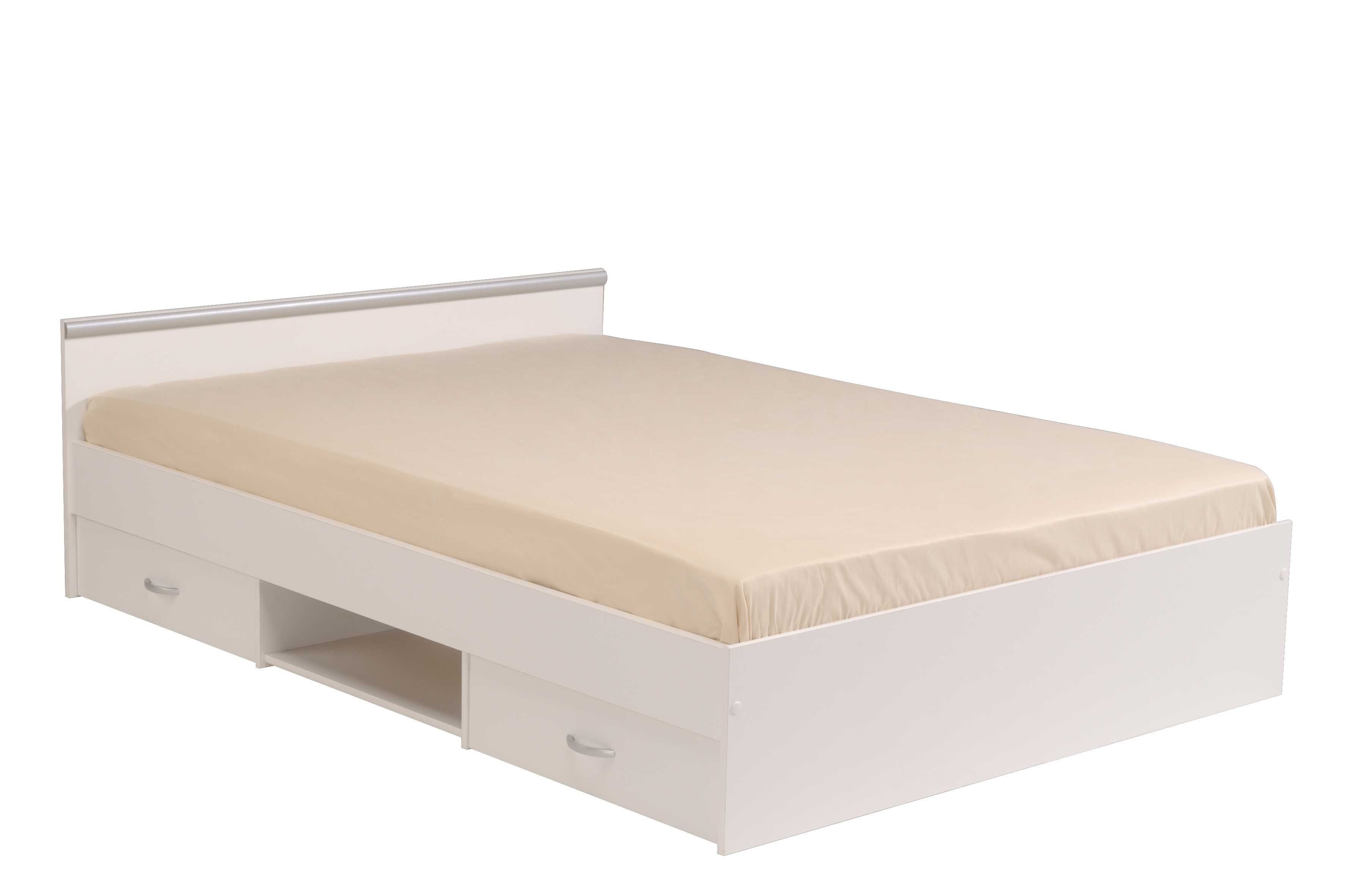 Emob Bed Alma 140x190cm Met Lades - Wit