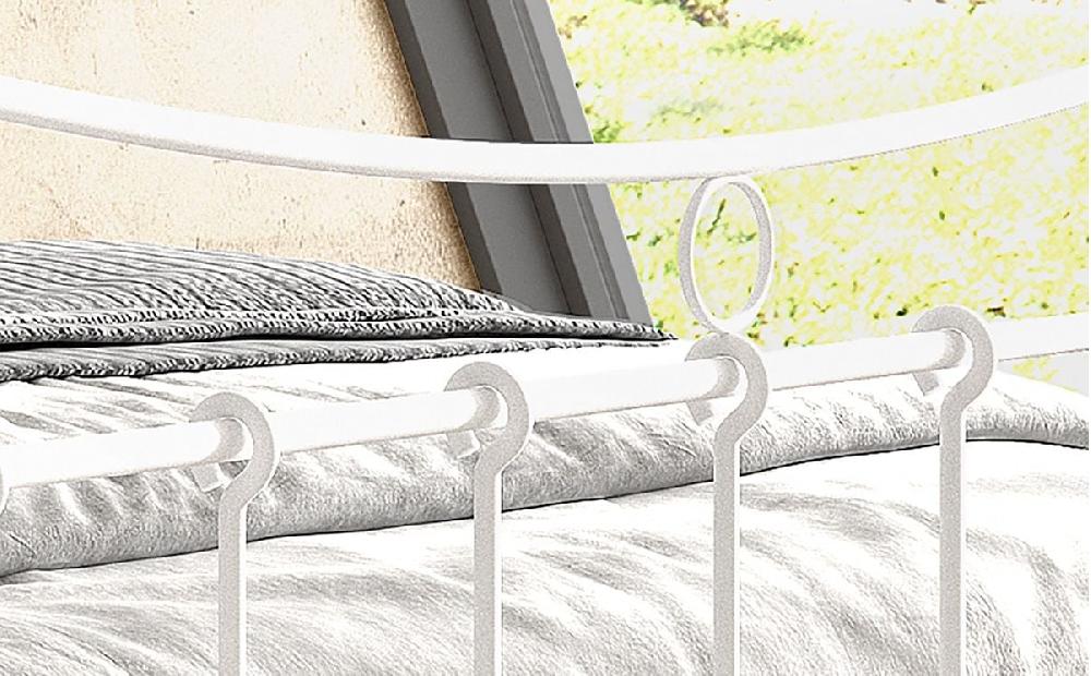 Emob Bed Liza 140x200 Met Lattenbodem - Wit