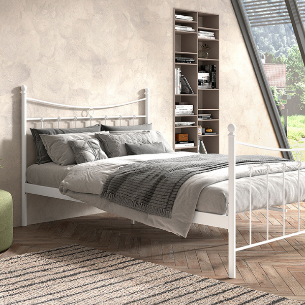 emob Bed Liza 140x200 met lattenbodem - wit