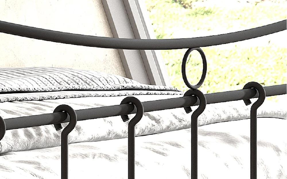 Emob Bed Liza 140x200 Met Lattenbodem - Zwart
