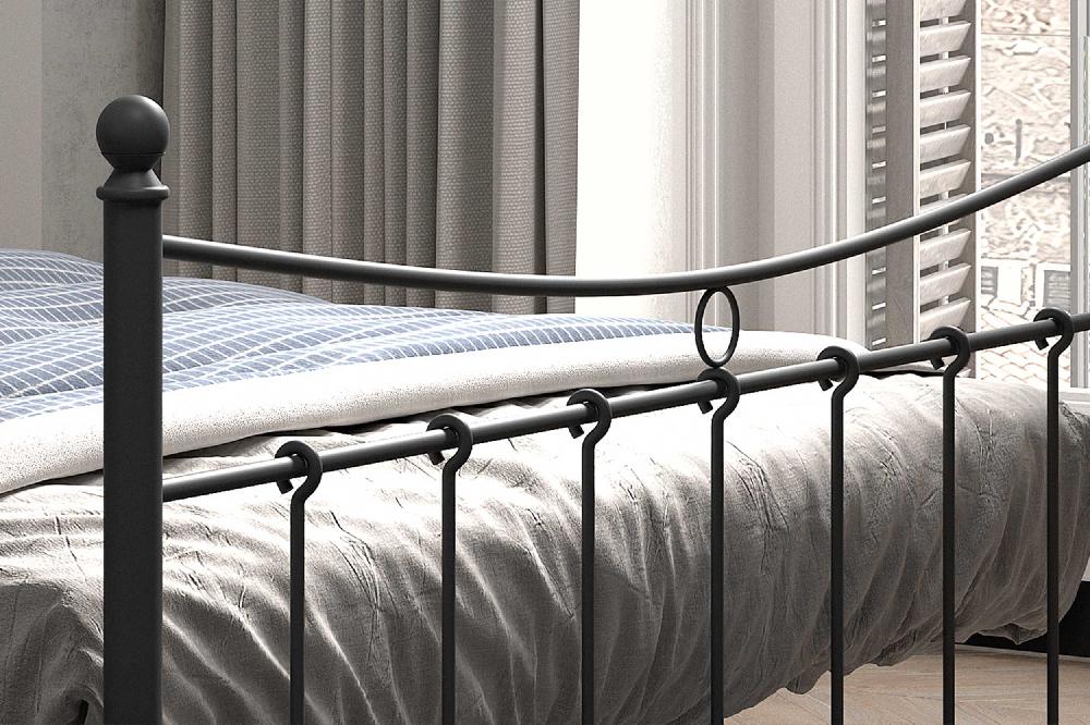 Emob Bed Liza 160x200 Met Lattenbodem - Zwart