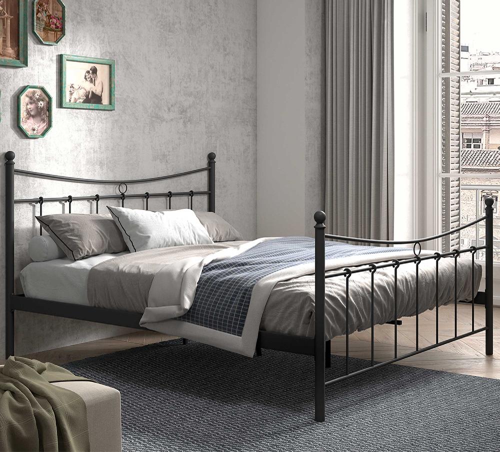 emob Bed Liza 160x200 met lattenbodem - zwart