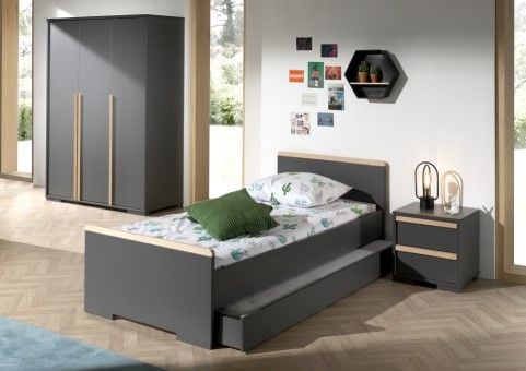 Emob Bed London 90x200 - Antraciet