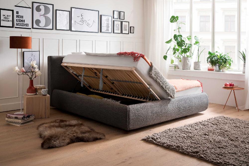 Emob Bed Met Opbergruimte Celine 180x200 - Antraciet