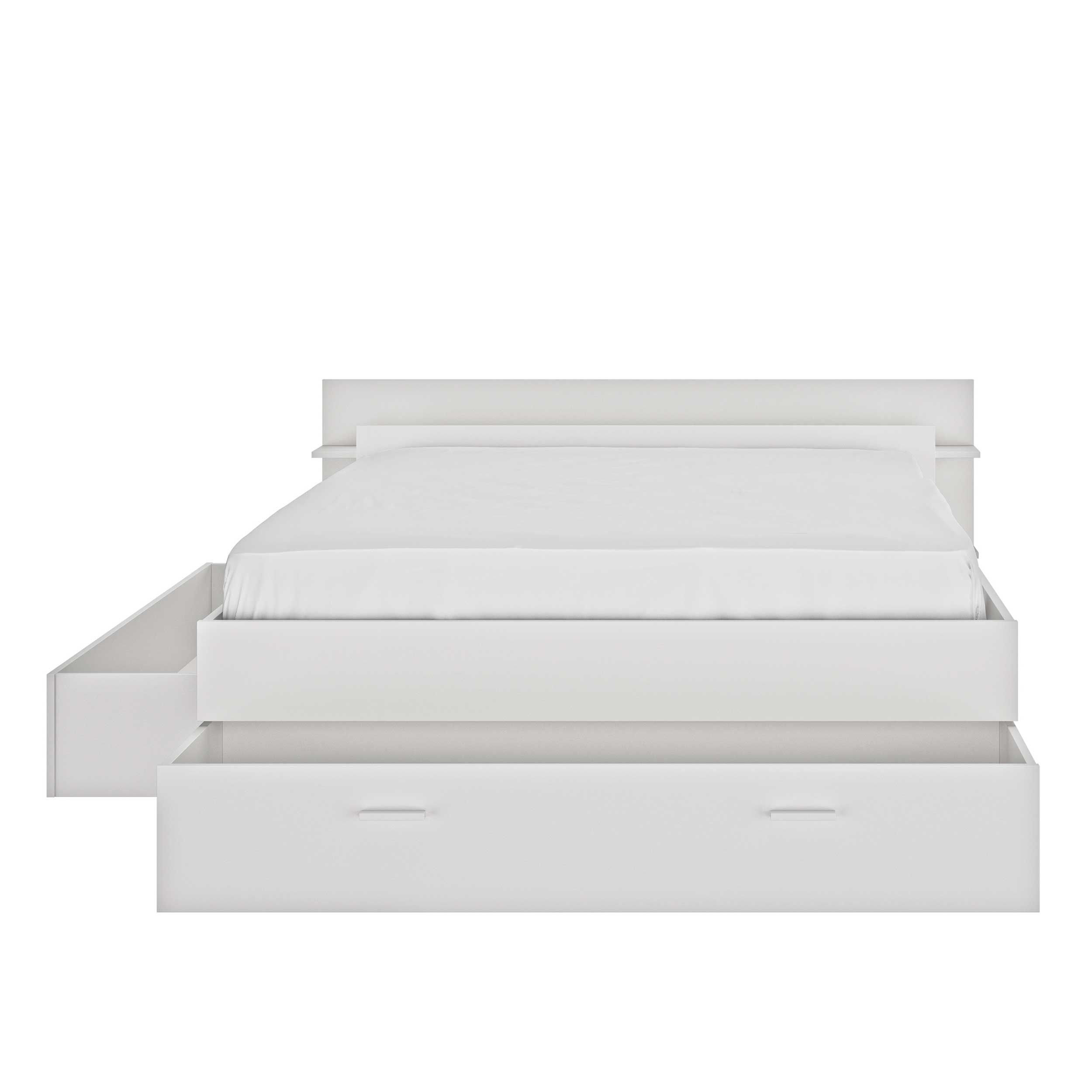 Emob Bed Met Opbergruimte Eveline 140x190 - Wit