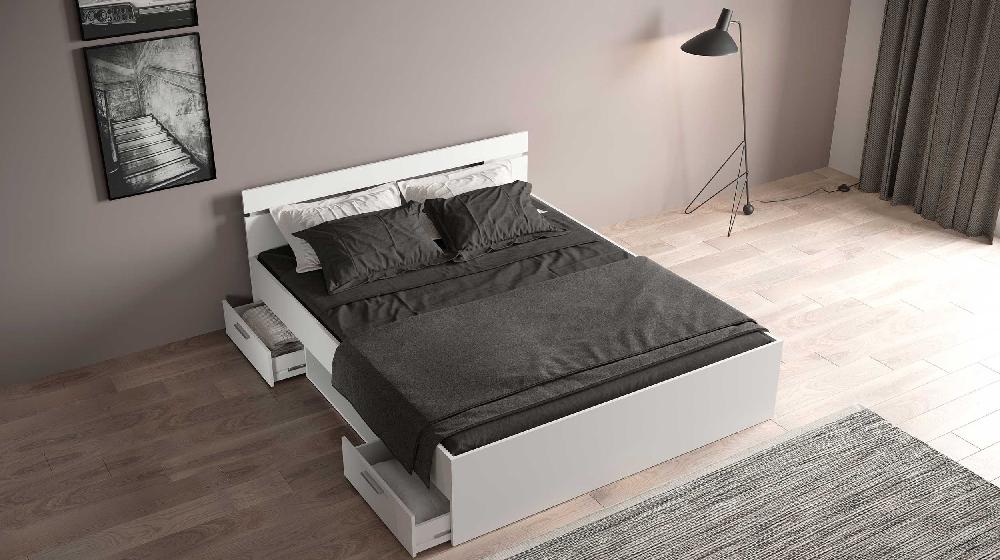 Emob Bed Micheline 160 X 200 Cm - Mat Wit