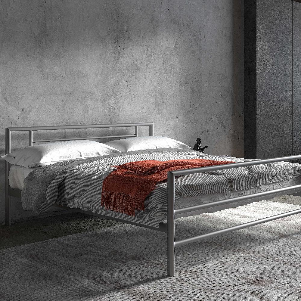 emob Bed Sandro 160x200 metaal - grijs