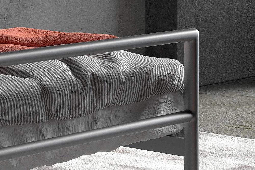 Emob Bed Sandro 90x200 Metaal - Grijs