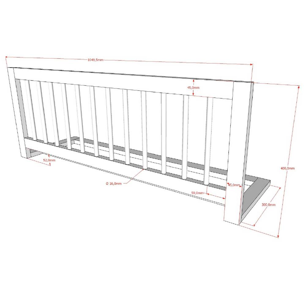 Emob Bedbeveiliging Forrest - Massief Beukenhout - Wit