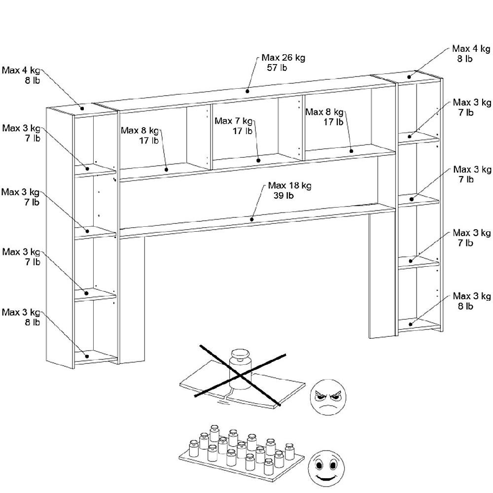 Emob Bedbrug Ekko 230cm Met Vijf Deuren - Eikdecor