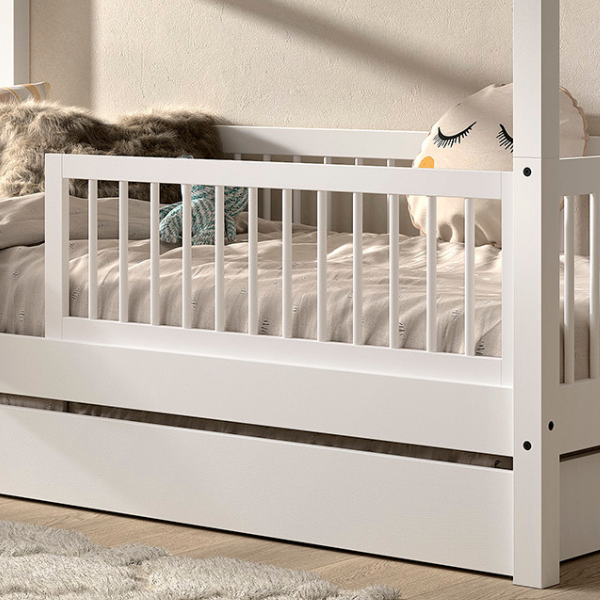 emob Bedhekje Forrest - massief beukenhout - wit