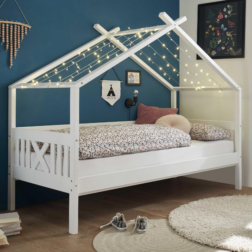 emob Bedhuisje Leona 90x200 - met lattenbodem - wit