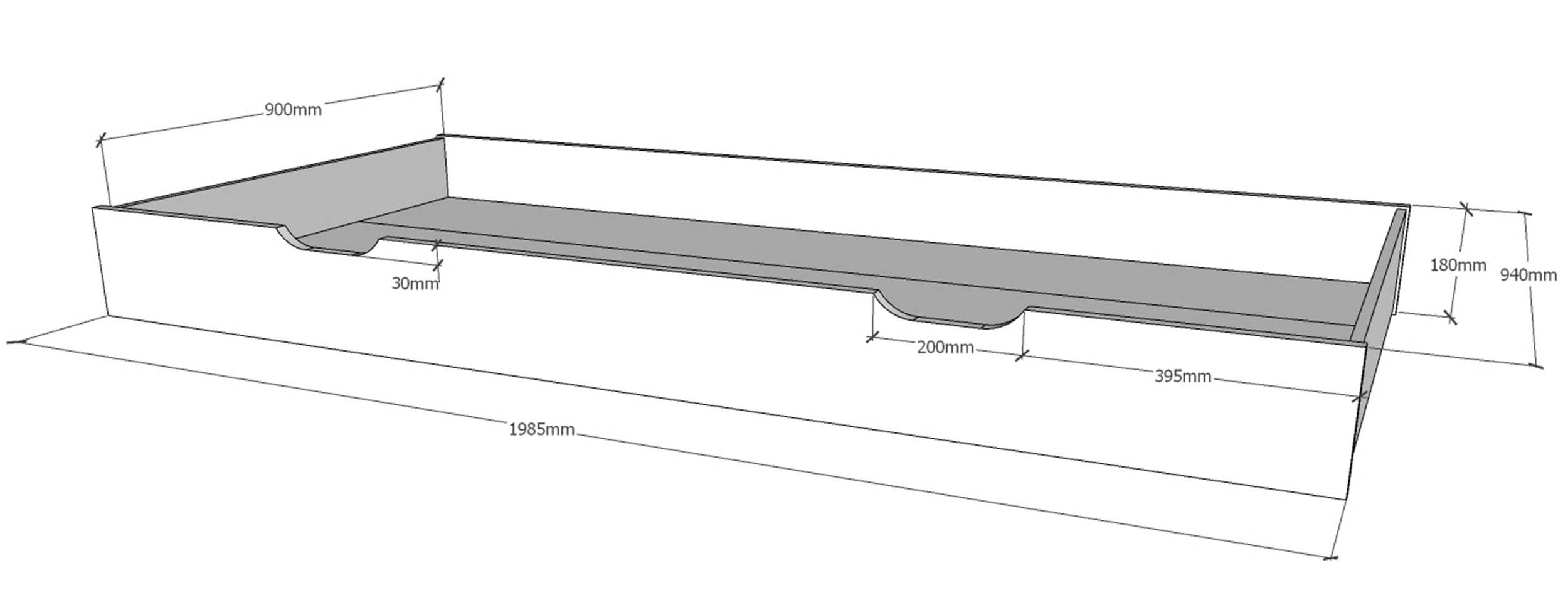 Emob Bedlade Dallas - Dennenhout