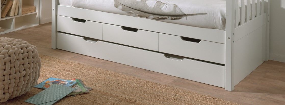 Emob Bedlade Friedrich 90x200 Dennenhout - Wit