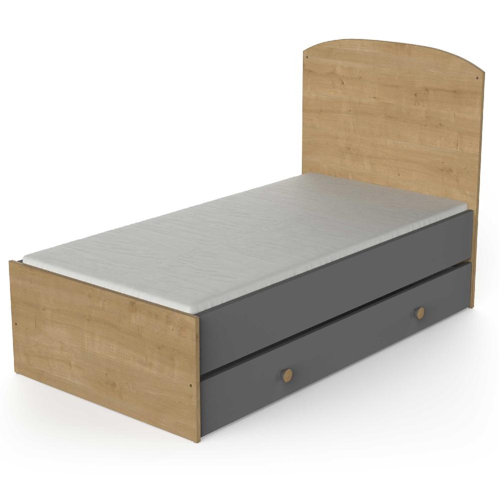 Emob Bedlade Gamin - 73x140x16cm - Donkergrijs