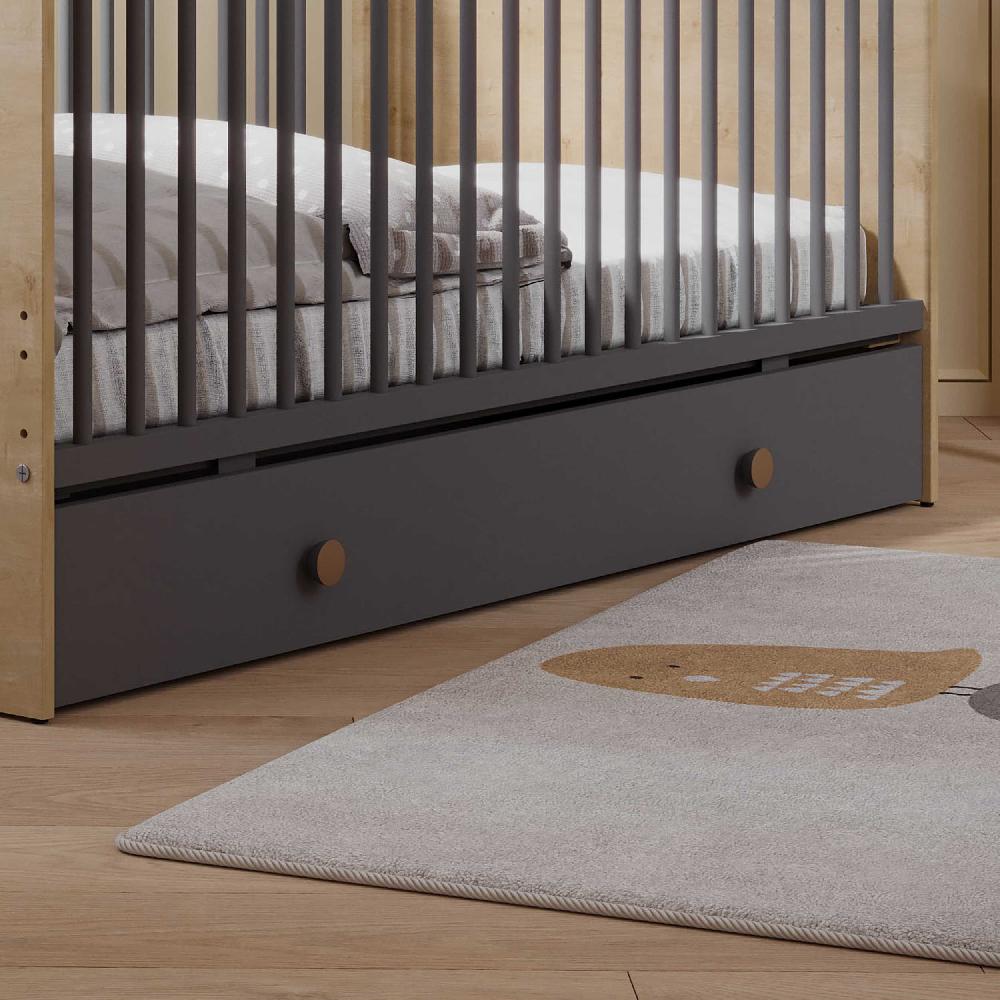 emob Bedlade Gamin - 73x140x16cm - donkergrijs
