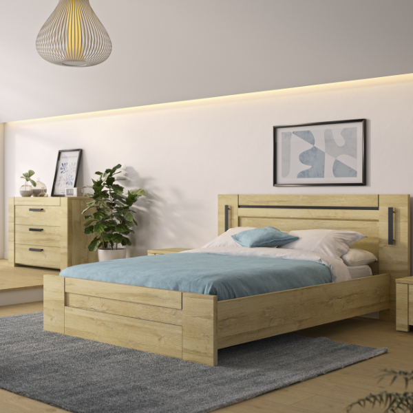 Emob Bedlade Soren Voor Bed 140x190cm - Eik