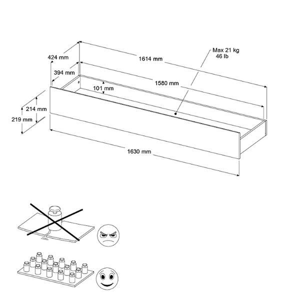 Emob Bedlade Voor Stapelbed Shelby - Eik/wit