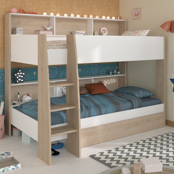 Emob Bedlade Voor Stapelbed Shelby - Eik/wit