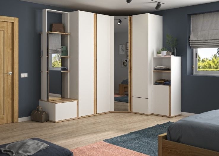 Emob Bijzetkastje Birger 1 Deur 2 Vakken - Wit