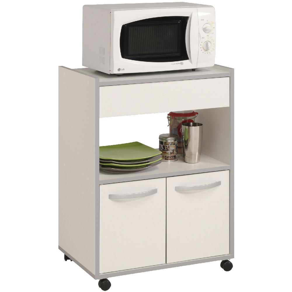 emob Bijzetkastje Spoon op wieltjes - wit