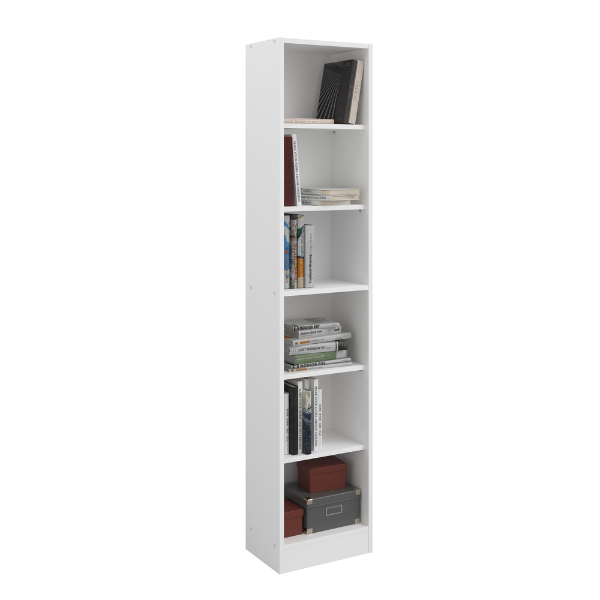 emob Boekenkast Hobby 41 cm lang-5 legplanken-wit