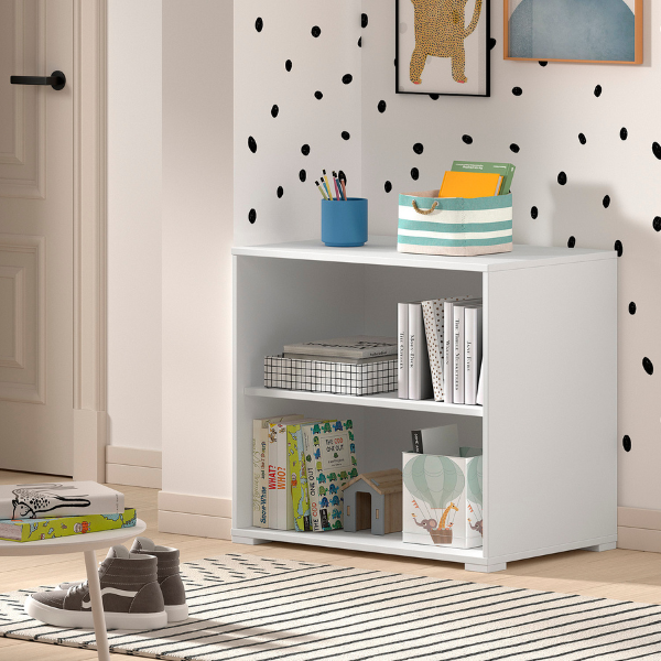 Emob Boekenkast Sam 68x43x62cm - Met 1 Legplank - Wit