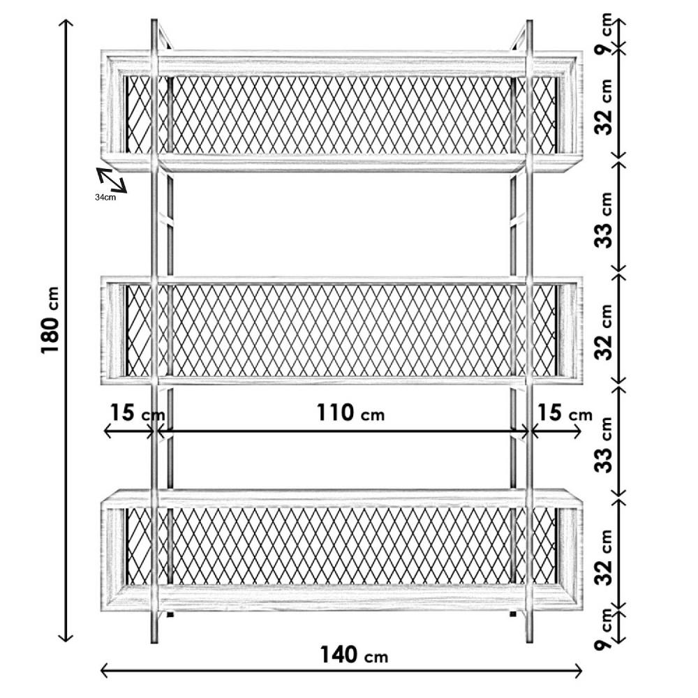 Emob Boekenkast Woody Fashion
