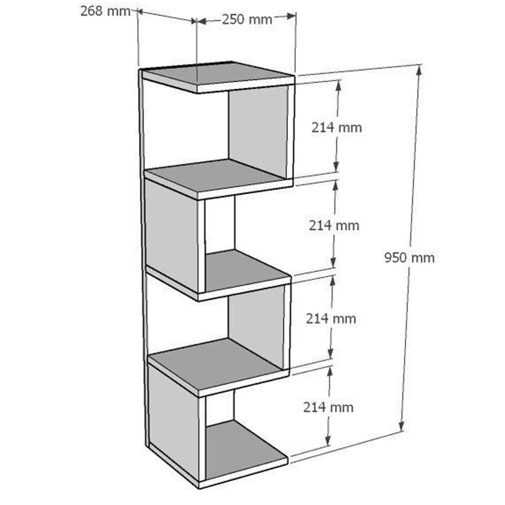 Emob Boekenrek Woody Fashion - 27x25x95cm - Eikdecor