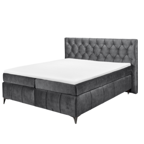 Emob Boxspring Pemberley 160x200cm - Antraciet